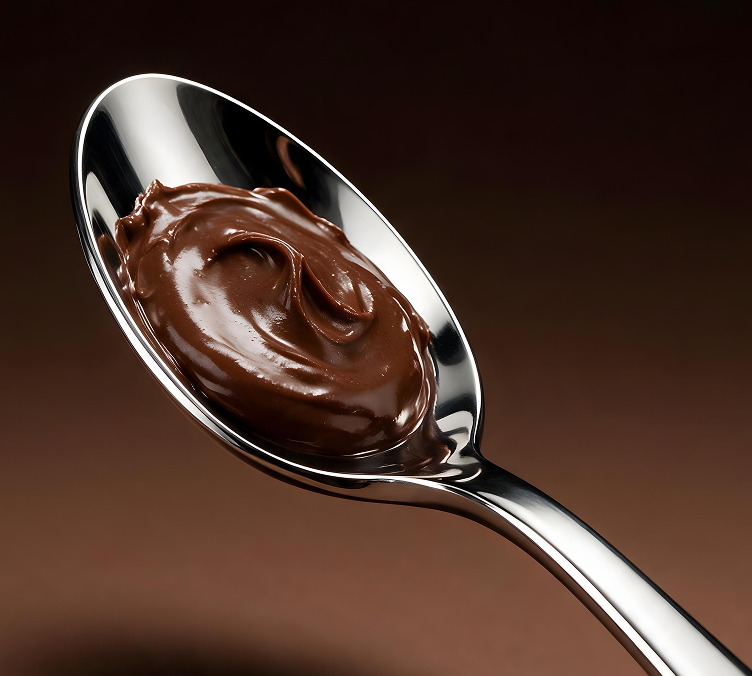 Colher com creme de avelã