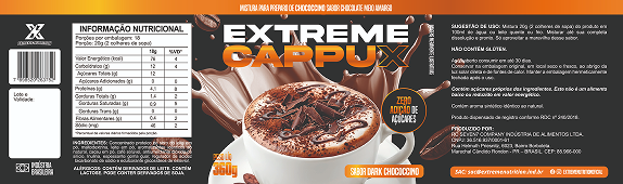 Arte final rótulo Dark Chococcino